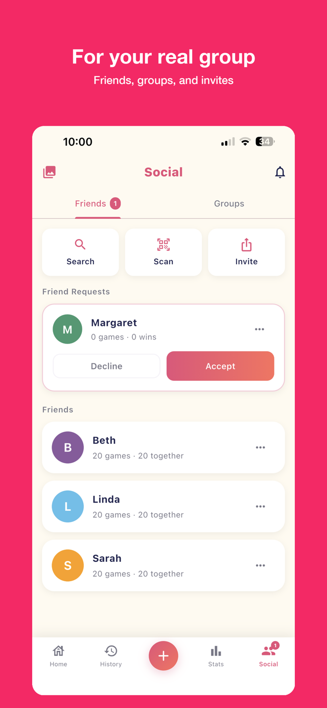 Social feed with tile photos and comments